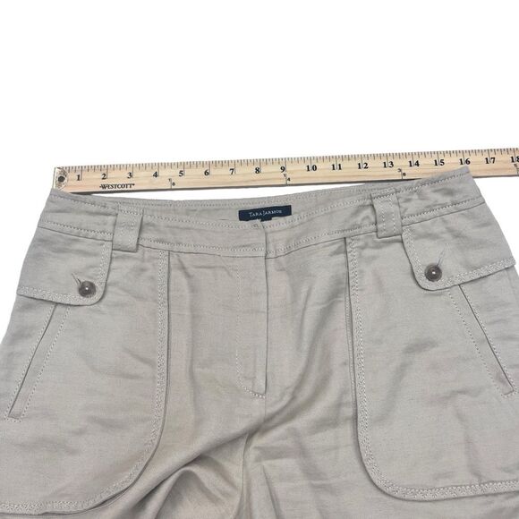 Tara Jarmon Shorts Sz 42 Tan Linen and Cotton Shorts - Picture 7 of 8